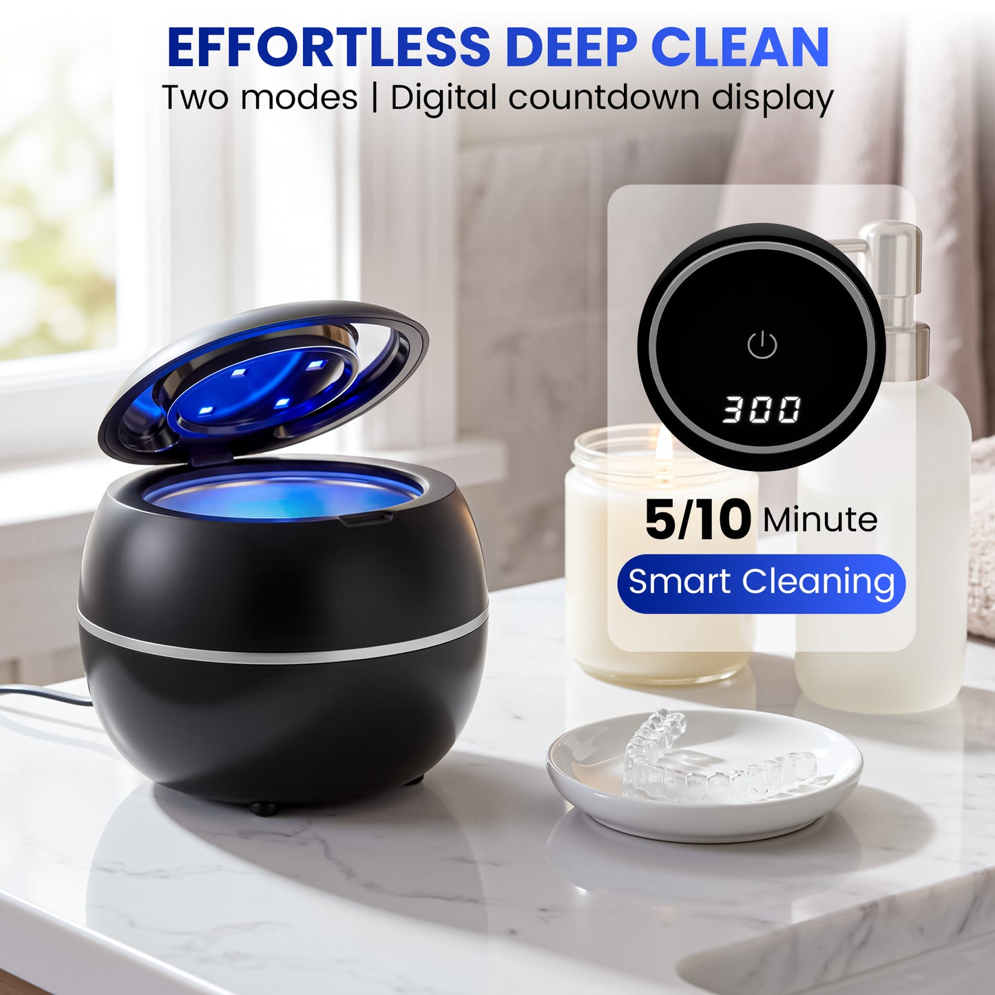 Deep Clean with an ultrasonic cleaner device