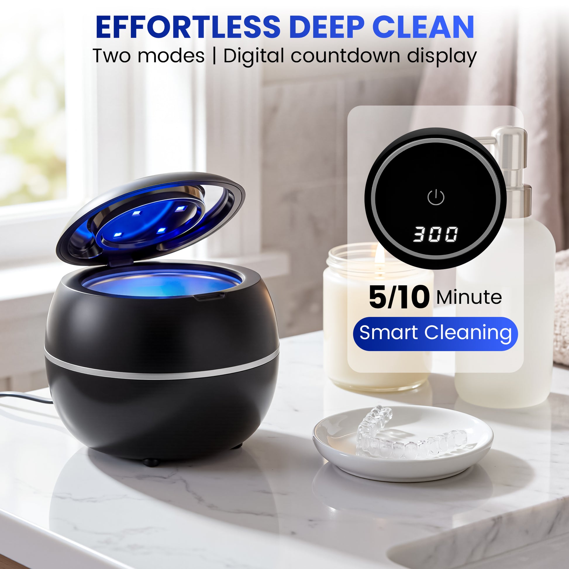 Deep Clean with an ultrasonic cleaner device